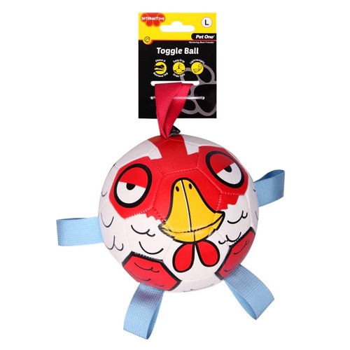Pet One Toggle Ball Dog Toy - Rooster - Large