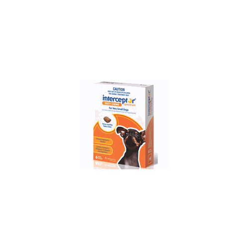 Interceptor Spectrum for Very Small Dogs up to 4 kgs - 6 Pack - Orange