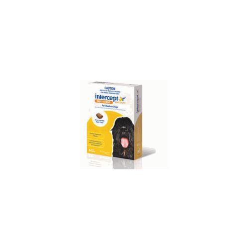 Interceptor Spectrum for Medium Dogs 11-22 kgs - 3 Pack - Yellow