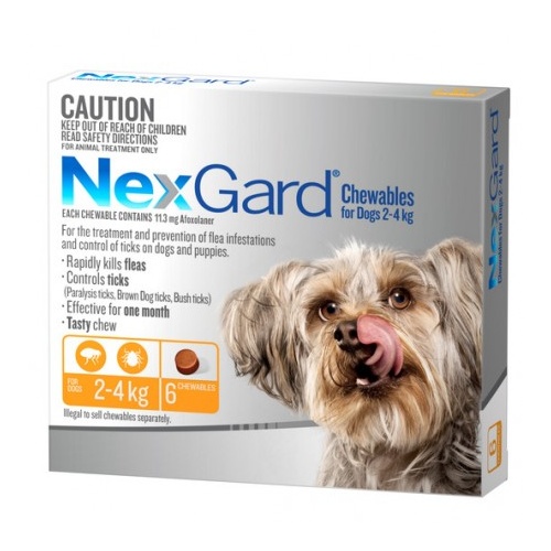 Nexgard for dogs 2-4 kgs - Orange - 6 Pack