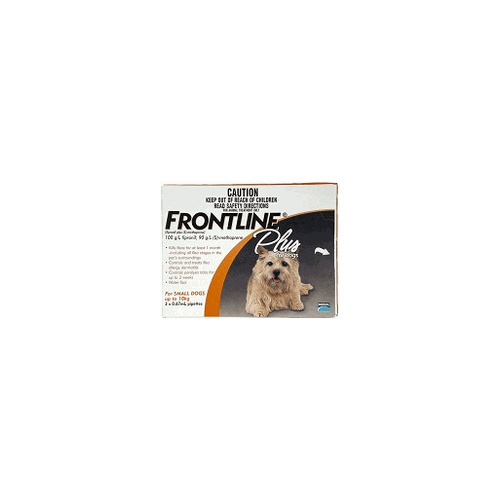 Frontline Plus for Small Dogs up to 10 kgs - 12 Pack - Orange