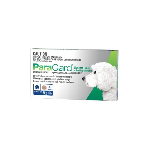 ParaGard Allwormer for Dogs 5kg Bodyweight - 4 Tablets