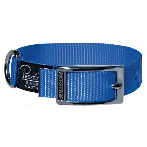 Prestige Nylon Dog & Puppy Collar - 19mm x 30cm - Blue