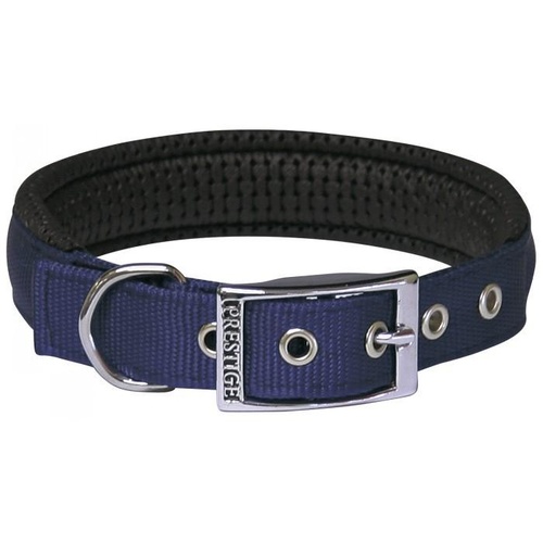 Prestige Soft Padded Dog Collar - 19mm x 41cm - Navy