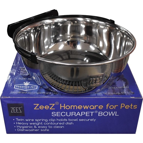 Zeez SecuraPet Stainless Steel Bowl - X-Large - 1.89L
