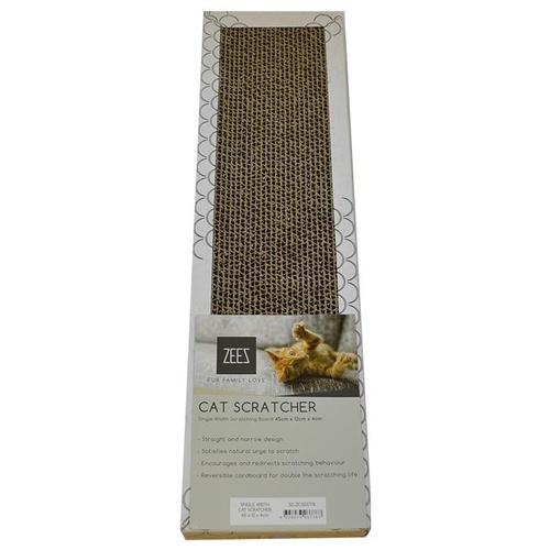 ZeeZ Single Width Cardboard Cat Scratcher (45cm x 12cm x 4cm)
