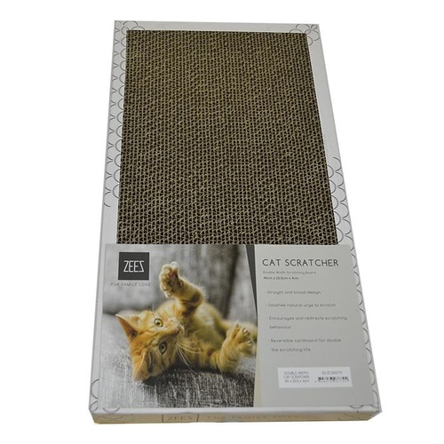 ZeeZ Double Width Cardboard Cat Scratcher (45cm x 23.5cm x 4cm)
