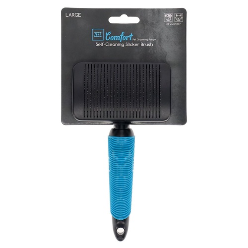 Zeez Comfort Self Cleaning Slicker Brush - Large 