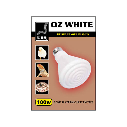 URS OZ White Ceramic Heat Globe - 100 Watt