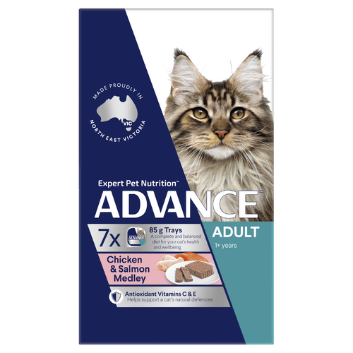 Advance Adult Cat Chicken and Salmon Medley - Wet - (7 x 85g)