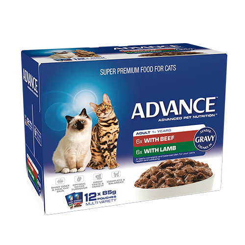 Advance Cat Multi Pouch Pack in Gravy (12 x 85g)