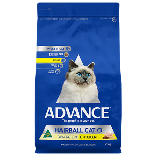 Advance Hairball Adult Cat Dry Food - Chicken - 2kg