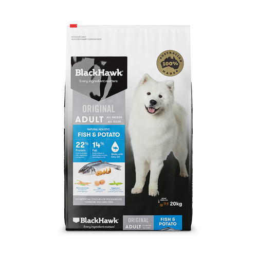 Black Hawk Fish & Potato Adult Dog Food - 20kg