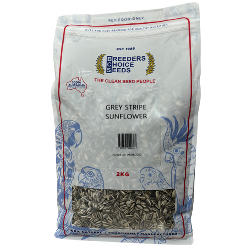 Sunflower Seeds - Grey Stripe - 2kg - Breeders Choice 