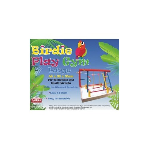 Birdie Play Gym for Cockatiels & Small Parrots - Large (48x38x31cm)