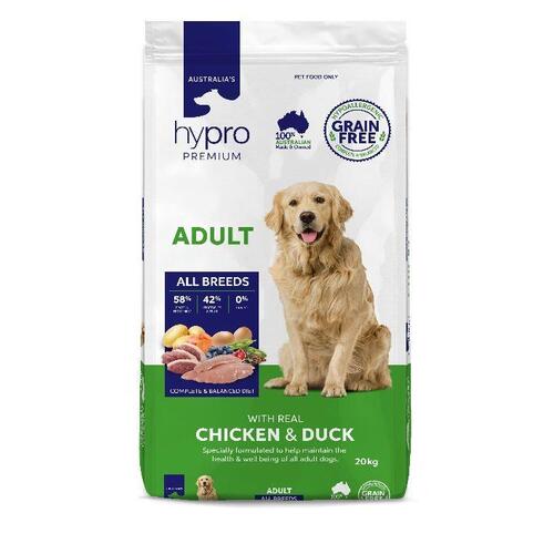 Hypro Premium Adult Grain Free Dog Food - Chicken & Duck - 20kg