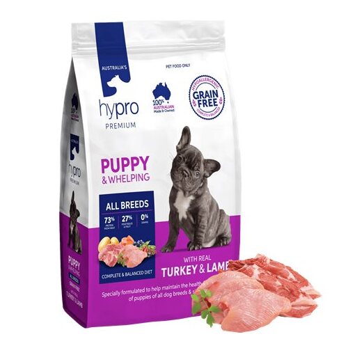 Hypro Premium Puppy Grain Free Dog Food - Turkey & Lamb - 9kg