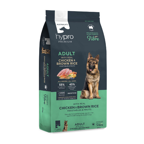 Hypro Premium Chicken & Brown Rice Adult Dog Food - 20kg