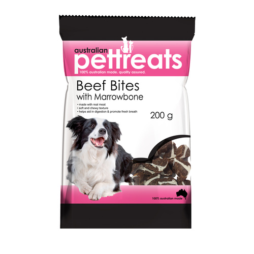 Beef Bites with Marrowbone Dog Treats - 200g
