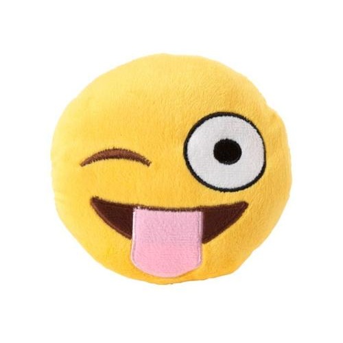 FuzzYard Soft Plush Dog Toy - Emoji Tongue Out - Large