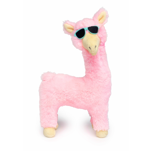 FuzzYard Soft Plush Dog Toy - Kendrick Llama - Pink - Large (28cm)