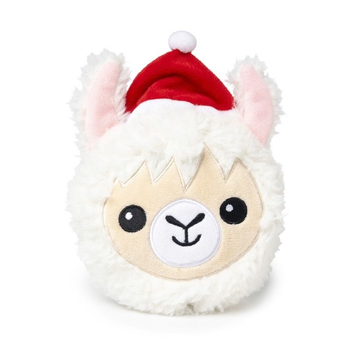 FuzzYard Christmas Llama Ball Dog Toy - 14cm