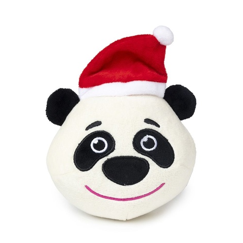 FuzzYard Christmas Panda Ball Dog Toy - 14cm