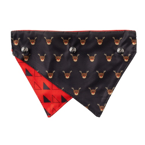 FuzzYard Christmas Bandana - Rudolph - Small/Medium (18cm x 12.5cm)