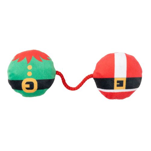 FuzzYard Elf & Santa Bellies Rope Cat Toy