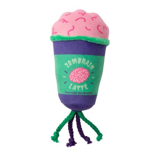 FuzzYard Zombrain Latte Cat Toy (11cm x 7cm)