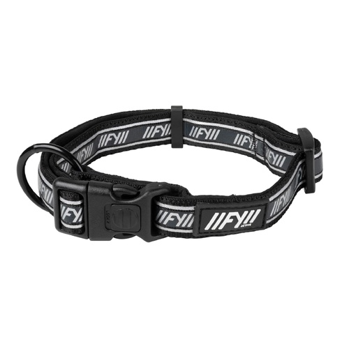 FuzzYard Active Dog Collar - Black - Large (43-65cm)
