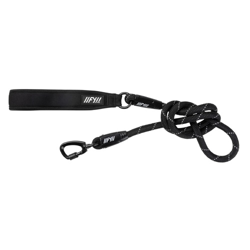 FuzzYard Active Rope Dog Lead - Black (155cm)
