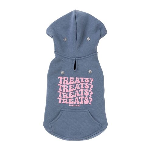 FuzzYard Dog Treats Hoodie - Blue (Size 5) (45-46cm)