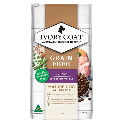Ivory Coat Turkey Reduced Fat/Senior Dry Dog Food - 13kg
