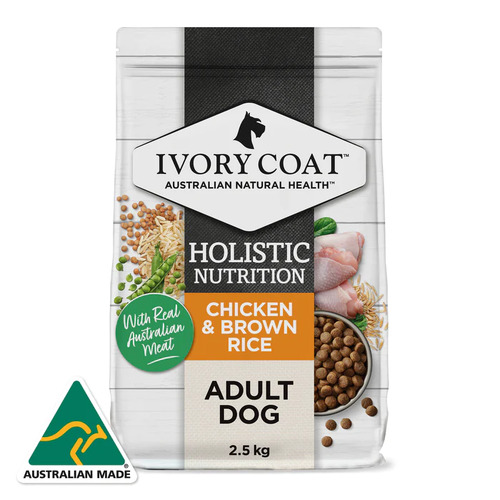 Ivory Coat Wholegrains Adult Dog Chicken & Brown Rice - 2.5kg