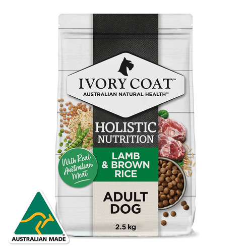 Ivory Coat Wholegrains Adult Dog Lamb & Brown Rice - 2.5kg