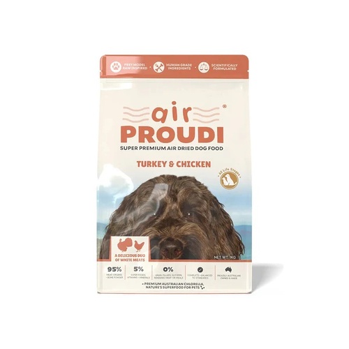 Proudi Air Dried Dog Food - Turkey & Chicken - 400g
