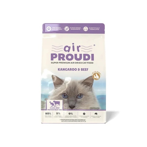 Proudi Air Dried Cat Food - Kangaroo & Beef - 400g