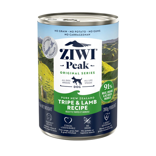 Ziwi Peak Moist Dog Food Can - Tripe & Lamb - 390g