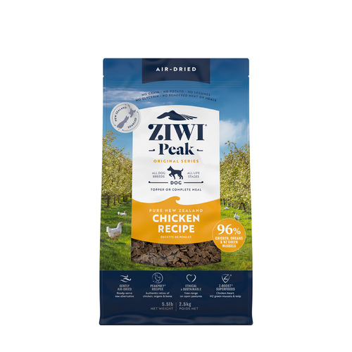 Ziwi Peak Air Dried Dog Food - Free Range Chicken - 2.5kg