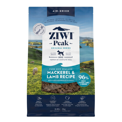 Ziwi Peak Air Dried Dog Food - Mackerel & Lamb - 4kg