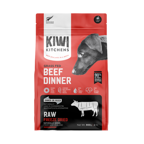 Kiwi Kitchens Raw Freeze Dried Dog Food - Beef Dinner - 142g