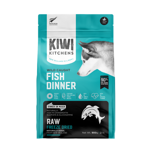 Kiwi Kitchens Raw Freeze Dried Dog Food - Fish Dinner - 142g