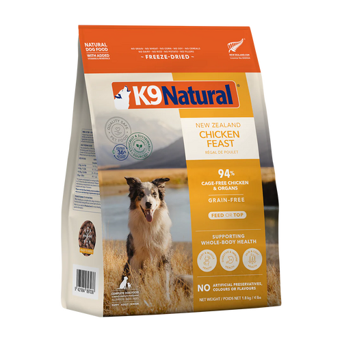 K9 Natural Freeze Dried Dog Food - Chicken Feast - 1.8kg