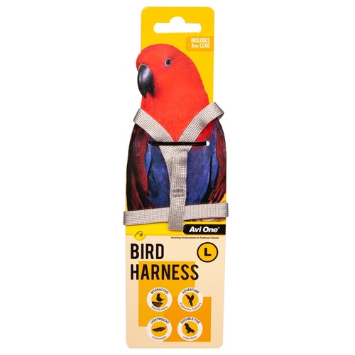 Avi One Bird Harness with Lead