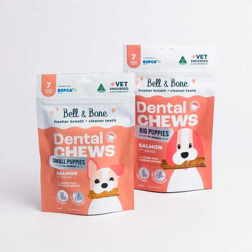 Bell & Bone Puppy Dental Sticks - Salmon & Carrot