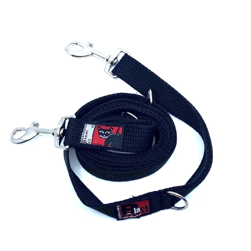 Black Dog Double End Lead Stainless Steel - Strong (2.2 Metre)