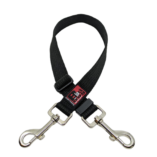 Black Dog Adjustable Double Snap Lead - 45/70cm