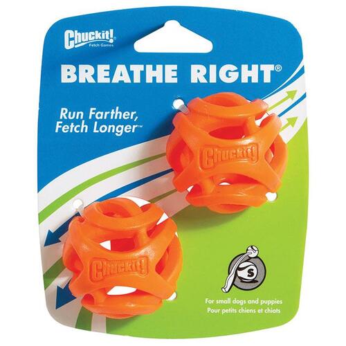 ChuckIt Breathe Right Fetch Dog Ball - 2 Pack