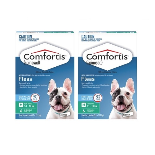 Comfortis Dogs 9.1-18 kgs - 12 Pack - Green